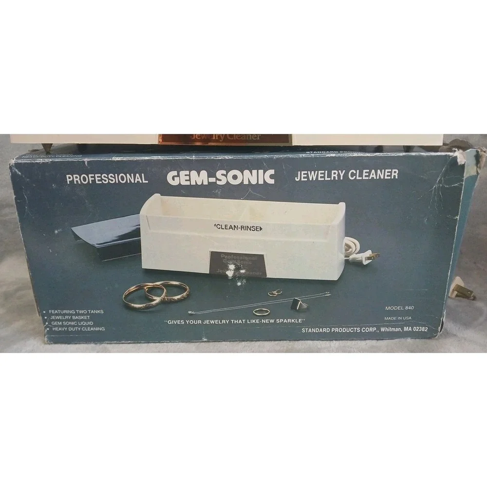 Vintage Gem-Sonic Professional‎ Jewelry Cleaner Model 840 New Tested Works READ
